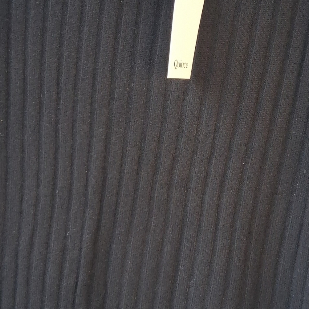 Quince 100% Mongolian Cashmere Midi Skirt Bkack Size XL - Picture 5 of 6